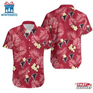 NFL Atlanta Falcons Tropical Pattern 3D Hawaiian Shirt