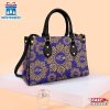 NFL Baltimore Ravens Ornamental Round Pattern Leather Handbag