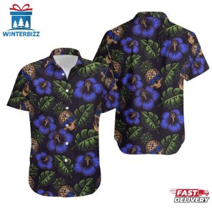 NFL Baltimore Ravens Pinapple Skull Pattern Hawaiian Shirt
