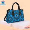 NFL Carolina Panthers Ornamental Round Pattern Leather Handbag