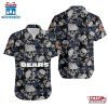 NFL Chicago Bears Roses And Skull Pattern Hawaiian Shirt