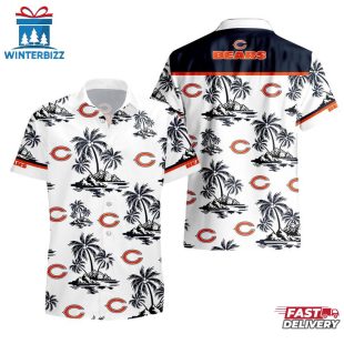 NFL Chicago Bears Team Tree Pattern Hawaiian Shirt