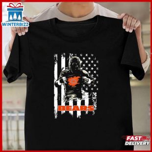 NFL Chicago Bears USA Flag Player's Unisex T-Shirt