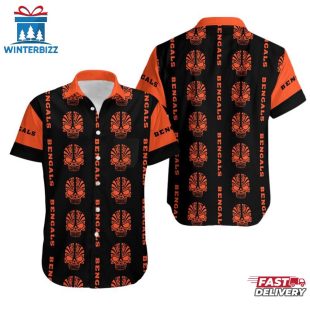 NFL Cincinnati Bengals Mystery Skull Pattern Hawaiian Shirt