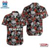 NFL Cincinnati Bengals Roses And Skull Pattern Hawaiian Shirt