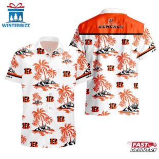 NFL Cincinnati Bengals Team Tree Pattern Hawaiian Shirt