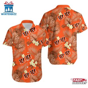 NFL Cincinnati Bengals Tropical Pattern 3D Hawaiian Shirt