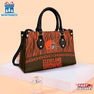 NFL Cleveland Browns Zebra Pattern Leather Handbag