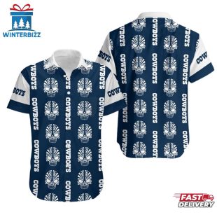 NFL Dallas Cowboys Mystery Skull Pattern Hawaiian Shirt