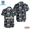 NFL Dallas Cowboys Roses And Skull Pattern Hawaiian Shirt