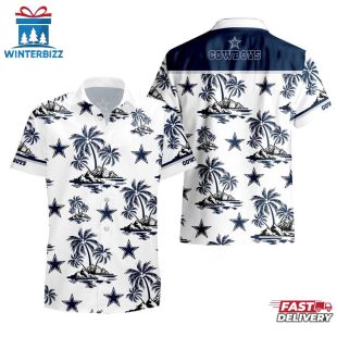 NFL Dallas Cowboys Team Tree Pattern Hawaiian Shirt