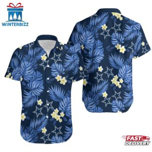 NFL Dallas Cowboys Tropical Pattern 3D Hawaiian Shirt
