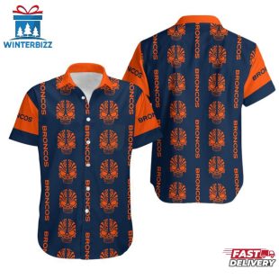 NFL Denver Broncos Mystery Skull Pattern Hawaiian Shirt