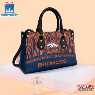 NFL Denver Broncos Zebra Pattern Leather Handbag