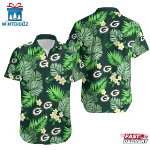 NFL Green Bay Packers Tropical Pattern 3D Hawaiian Shirt