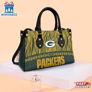 NFL Green Bay Packers Zebra Pattern Leather Handbag