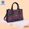 NFL Houston Texans Ornamental Round Pattern Leather Handbag