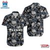 NFL Houston Texans Roses And Skull Pattern Hawaiian Shirt