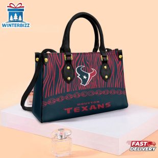 NFL Houston Texans Zebra Pattern Leather Handbag