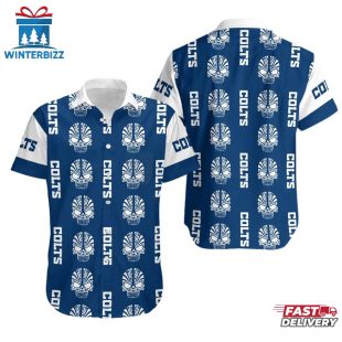 NFL Indianapolis Colts Mystery Skull Pattern Hawaiian Shirt