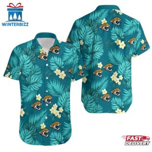 NFL Jacksonville Jaguars Tropical Pattern 3D Hawaiian Shirt