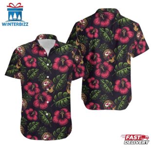 NFL Kansas City Chiefs Pinapple Skull Pattern Hawaiian Shirt