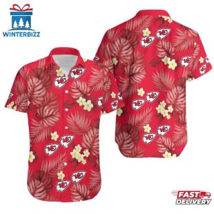 NFL Kansas City Chiefs Tropical Pattern 3D Hawaiian Shirt