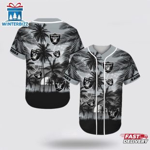 NFL Las Vegas Raiders All Over Print Baseball Jersey Shirt