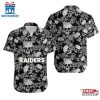 NFL Las Vegas Raiders Roses And Skull Pattern Hawaiian Shirt