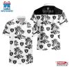 NFL Las Vegas Raiders Team Tree Pattern Hawaiian Shirt