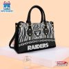 NFL Las Vegas Raiders Zebra Pattern Leather Handbag