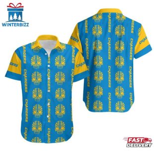 NFL Los Angeles Chargers Mystery Skull Pattern Hawaiian Shirt