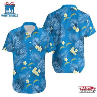 NFL Los Angeles Chargers Tropical Pattern 3D Hawaiian Shirt
