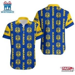 NFL Los Angeles Rams Mystery Skull Pattern Hawaiian Shirt