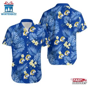 NFL Los Angeles Rams Tropical Pattern 3D Hawaiian Shirt