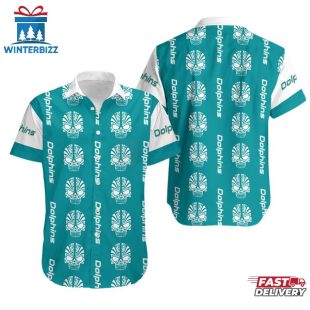 NFL Miami Dolphins Mystery Skull Pattern Hawaiian Shirt