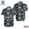 NFL Miami Dolphins Roses And Skull Pattern Hawaiian Shirt