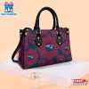 NFL New England Patriots Ornamental Round Pattern Leather Handbag