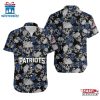 NFL New England Patriots Roses And Skull Pattern Hawaiian Shirt