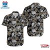 NFL New Orleans Saints Roses And Skull Pattern Hawaiian Shirt
