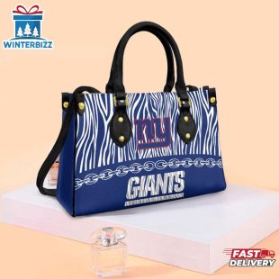 NFL New York Giants Zebra Pattern Leather Handbag