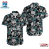 NFL Philadelphia Eagles Roses And Skull Pattern Hawaiian Shirt
