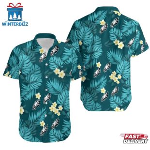 NFL Philadelphia Eagles Tropical Pattern 3D Hawaiian Shirt