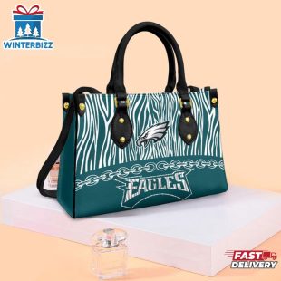 NFL Philadelphia Eagles Zebra Pattern Leather Handbag