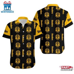 NFL Pittsburgh Steelers Mystery Skull Pattern Hawaiian Shirt
