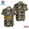 NFL Pittsburgh Steelers Roses And Skull Pattern Hawaiian Shirt