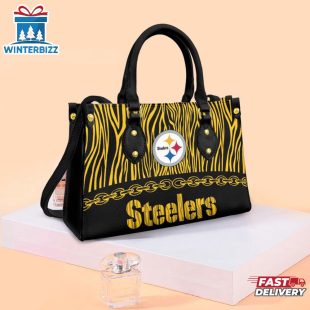 NFL Pittsburgh Steelers Zebra Pattern Leather Handbag