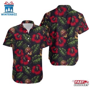 NFL San Francisco 49ers Pinapple Skull Pattern Hawaiian Shirt