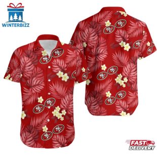 NFL San Francisco 49ers Tropical Pattern 3D Hawaiian Shirt