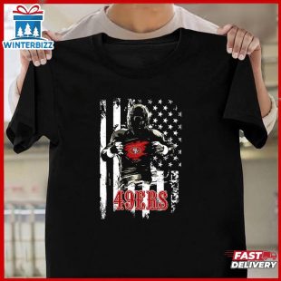 NFL San Francisco 49ers USA Flag Player's Unisex T-Shirt